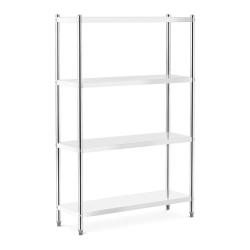 &Eacute;tag&egrave;re en acier inoxydable inox &agrave; poser de cuisine professionnelle 4 niveaux (dimensions : 120 x 4