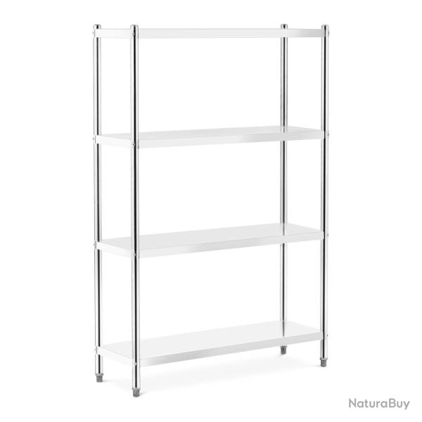 �tag�re en acier inoxydable inox � poser de cuisine professionnelle 4 niveaux (dimensions : 120 x 4
