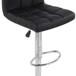 Lot de 2 chaises tabourets de bar rotatif noir 12_0000054