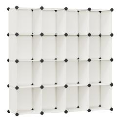 Armoire &agrave; chaussures &eacute;tag&egrave;re de rangement en plastique blanc semi-transparent 113 x 36 x 113 cm bla