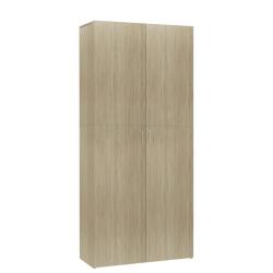 Armoire &agrave; chaussures range chaussures rangement meuble entr&eacute;e couloir salon sonoma 80 x 35,5 x 180