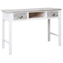 Bureau table poste de travail meuble d'ordinateur informatique &eacute;tude 110 x 45 x 76 cm bois gris 02_