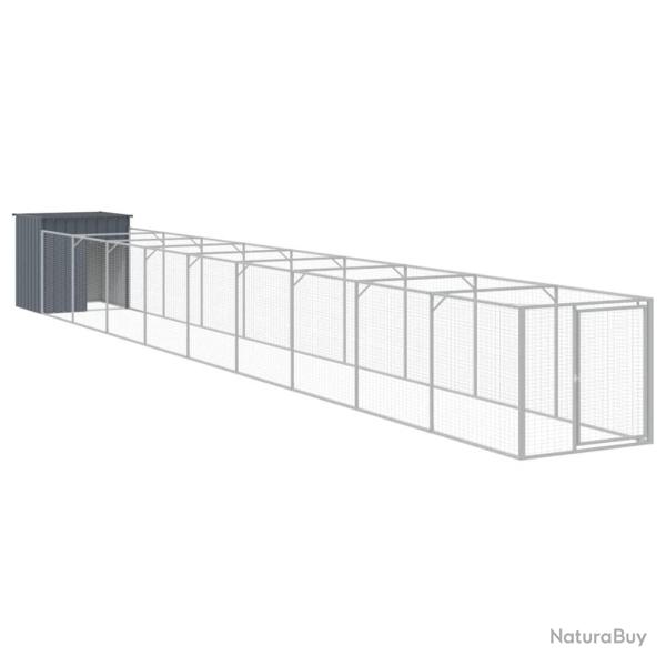 Niche pour chien avec cour 110 x 1017 x 110 cm anthracite 02_0043462