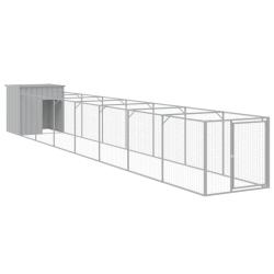 Niche pour chien avec cour clair 110 x 813 x 110 cm gris 02_0043493