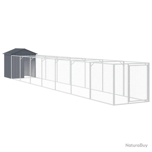 Niche pour chien avec toit acier galvanis� anthracite 02_0043524