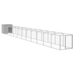 Niche pour chien avec cour clair 110 x 1221 x 110 cm gris 02_0043489