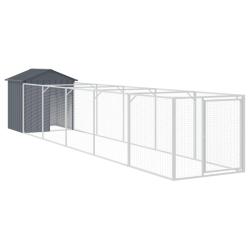 Niche pour chien avec toit acier galvanis&eacute; anthracite 02_0043520
