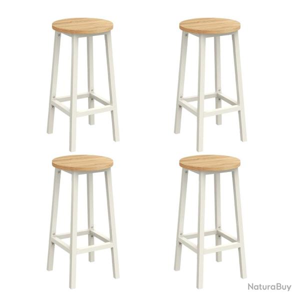 Tabourets hauts lot de 4 chaises de bar si�ge de cuisine cadre en acier hauteur 65 cm montage facil