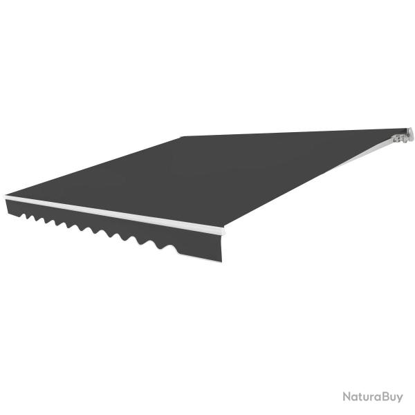 Store banne r�tractable 3 x 2,5 m pour balcon angle r�glable 5-35� en aluminium gris 20_0019558