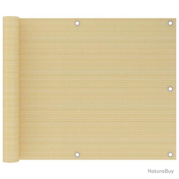 �cran de balcon brise pare vue protection confidentialit� 75 x 500 cm PEHD beige 02_0010028