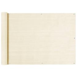 &Eacute;cran de balcon brise pare vue protection confidentialit&eacute; 75 x 600 cm PEHD cr&egrave;me 02_0010146