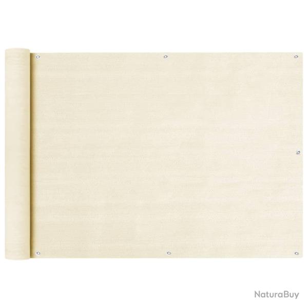 �cran de balcon brise pare vue protection confidentialit� 75 x 600 cm PEHD cr�me 02_0010146