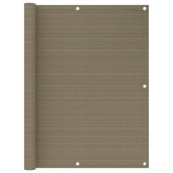 &Eacute;cran de balcon brise pare vue protection confidentialit&eacute; 120 x 500 cm PEHD taupe 02_0010375