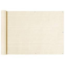 &Eacute;cran de balcon brise pare vue protection confidentialit&eacute; 75 x 300 cm PEHD cr&egrave;me 02_0010141