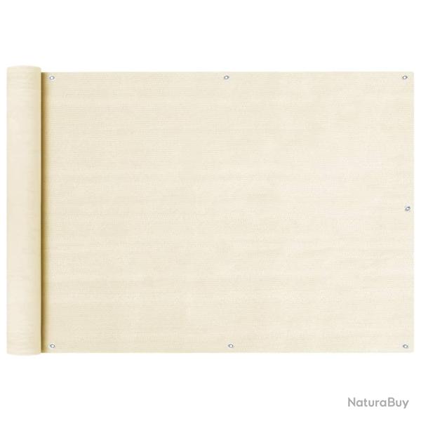 �cran de balcon brise pare vue protection confidentialit� 75 x 300 cm PEHD cr�me 02_0010141