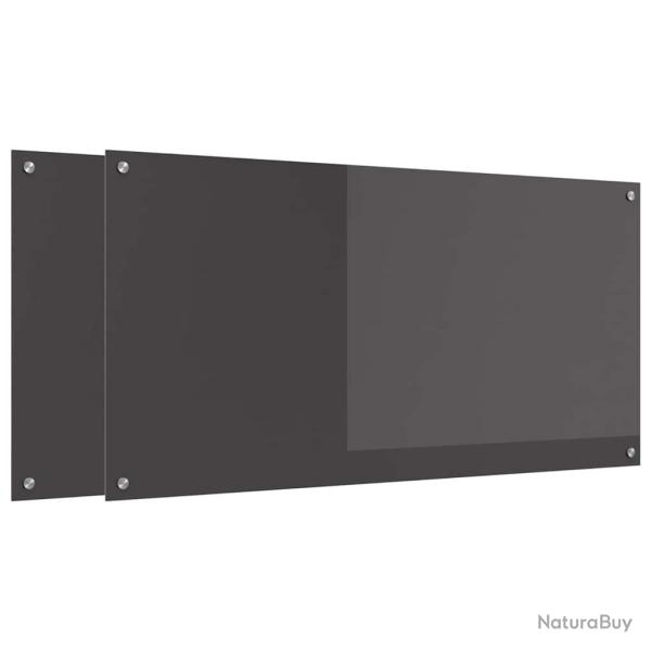 Lot de 2 cr�dences de cuisine modernes 120 x 60 cm thermor�sistantes avec 4 trous pr�-perc�s en ver