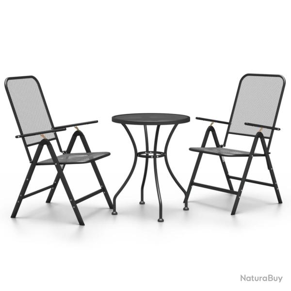 Mobilier � d�ner salon de jardin 3 pi�ces maille m�tal anthracite 02_0014753