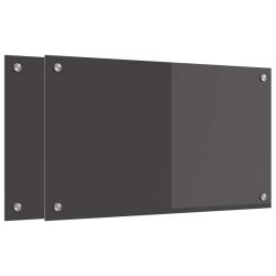 Lot de 2 dosserets de cuisine moderne &eacute;pur&eacute; 70 x 40 cm facile &agrave; installer durable en verre tremp&eacute; g