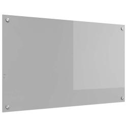 Dosseret de cuisine moderne 100 x 60 cm en verre tremp&eacute; gris clair durable et facile &agrave; nettoyer 02_