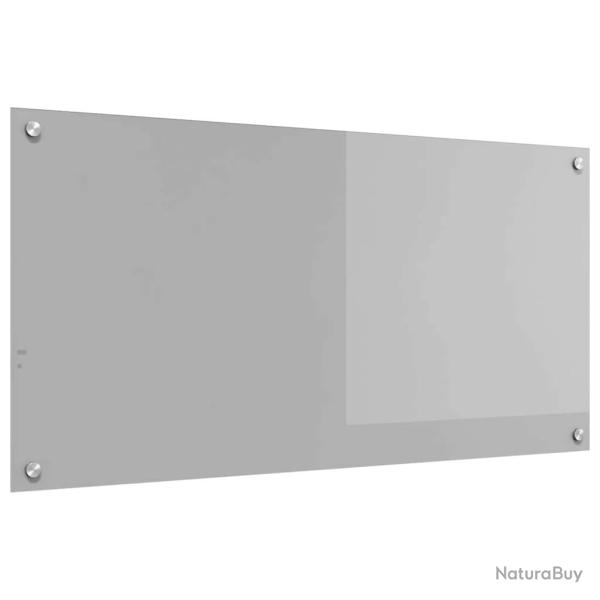 Dosseret de cuisine moderne 100 x 50 cm durable avec 4 trous pr�-perc�s en verre tremp� gris clair