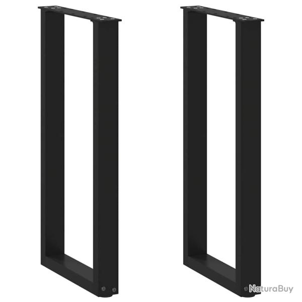 Lot de 2 pieds de table console en U 38 x 73 cm avec niveleurs r�glables design moderne en acier no