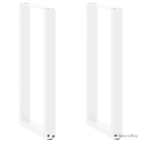 Lot de 2 pieds de table console en U 38 x 72 cm avec niveleurs r�glables style moderne en acier bla
