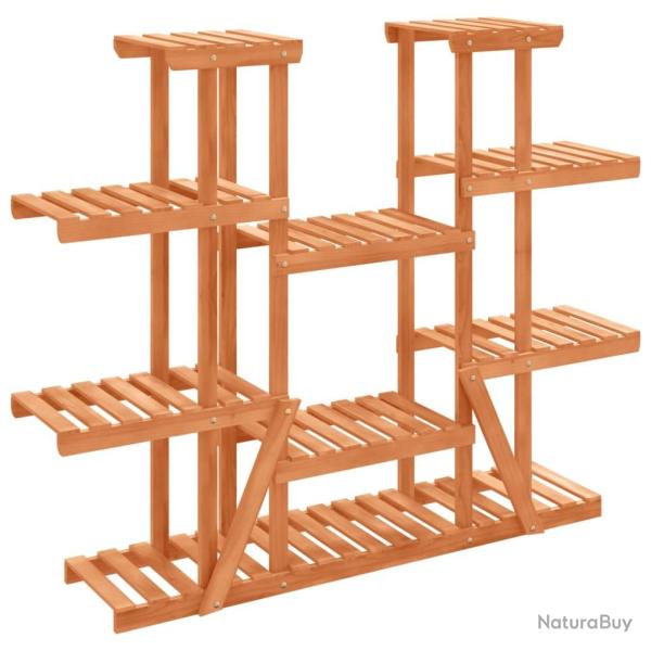 Support � fleurs meuble plante 110 x 25 x 110,5 cm bois massif de sapin marron 02_0045195