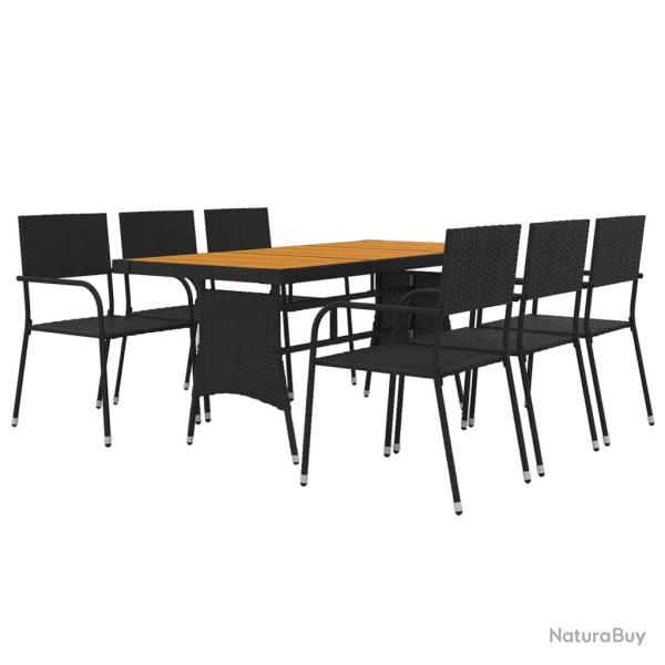 Mobilier � d�ner d'ext�rieur 7 pi�ces r�sine tress�e noir 02_0014686