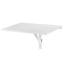 Table murale rabattable 80 x 60 x 45 cm gain de place simple et pratique en MDF blanc 20_0013984