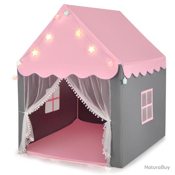 Tente de jeux pour enfants 105 x 121 x 136 cm aire de jeu spacieuse ambiance cosy en polyester-coto