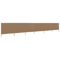 Brises-vue paravent 6 panneau x tissu 800 x 80 cm taupe 02_0008852