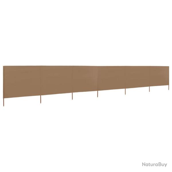 Brises-vue paravent 6 panneau x tissu 800 x 80 cm taupe 02_0008852