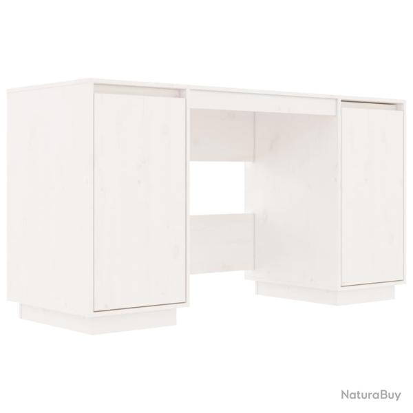 Bureau table poste de travail meuble d'ordinateur informatique �tude 140 x 50 x 75 cm bois massif d