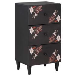 Meuble de rangement rectangulaire moderne avec tiroir et porte salon motif floral 40 x 33 x 75 cm e