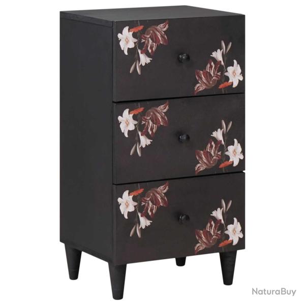 Meuble de rangement rectangulaire moderne avec tiroir et porte salon motif floral 40 x 33 x 75 cm e