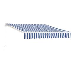 Store banne avec manivelle 350 x 250 cm bleu blanc 03_0008309