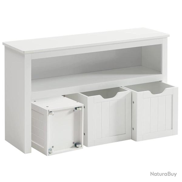 Meuble de rangement pour jouets 102 x 30 x 60 cm �tag�re pour enfants armoire commode avec roulette
