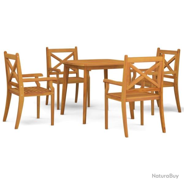 Ensemble de salle � manger de jardin meuble ext�rieur 5 pi�ces bois d'acacia solide 02_0013751