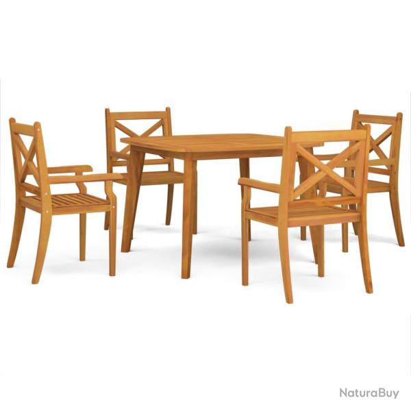 Ensemble de salle � manger de jardin meuble ext�rieur 5 pi�ces bois d'acacia solide 02_0013752