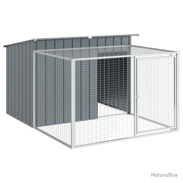 Niche pour chien avec cour 153 x 194 x 110 cm anthracite 02_0043469