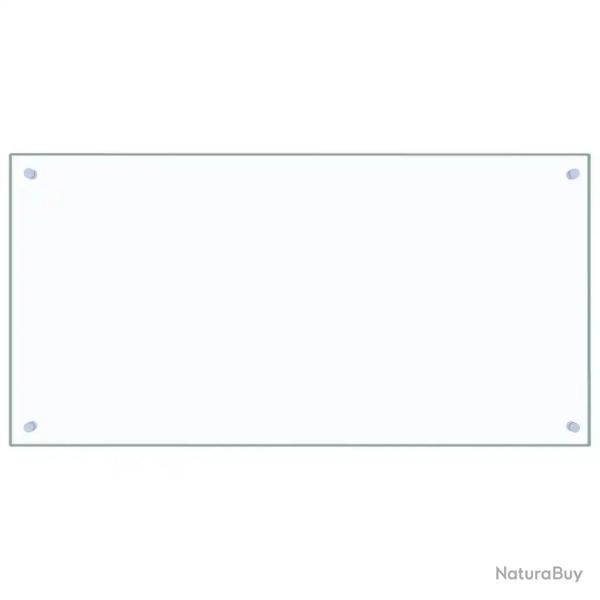 Dosseret de cuisine moderne 100 x 50 cm protection efficace facile � nettoyer en verre tremp� trans