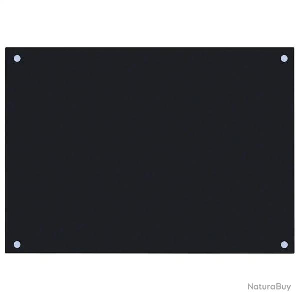 Dosseret de cuisine noir 70 x 50 cm protection �claboussures style moderne en verre tremp� noir 02_