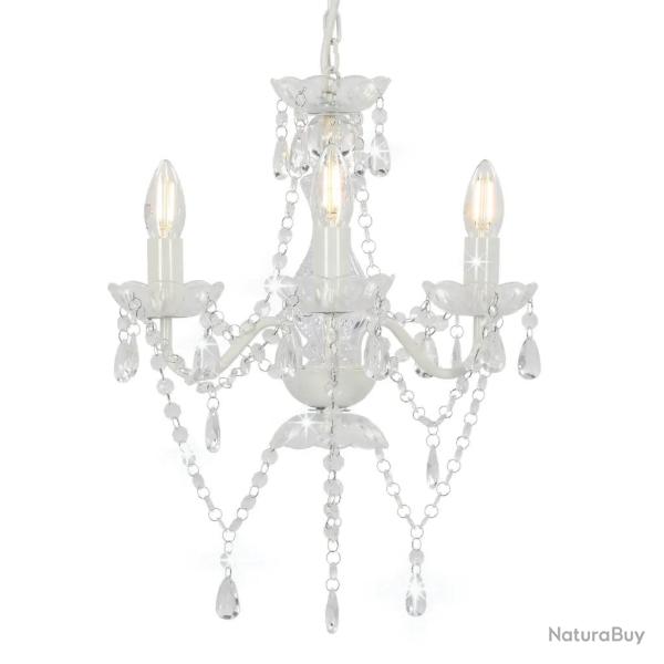 Lustre rond design extravagant 36 x 42 cm �clairage optimal salon finition mate en m�tal blanc 02_0