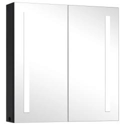 Armoire de salle de bain &agrave; miroir LED moderne avec 3 &eacute;tag&egrave;res 62 x 14 x 60 cm en MDF anthracite 02_