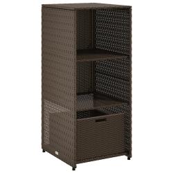 Armoire de rangement jardin 50 x 55 x 115 cm 2 &eacute;tag&egrave;res usage ext&eacute;rieur design moderne en r&eacute;sine tr