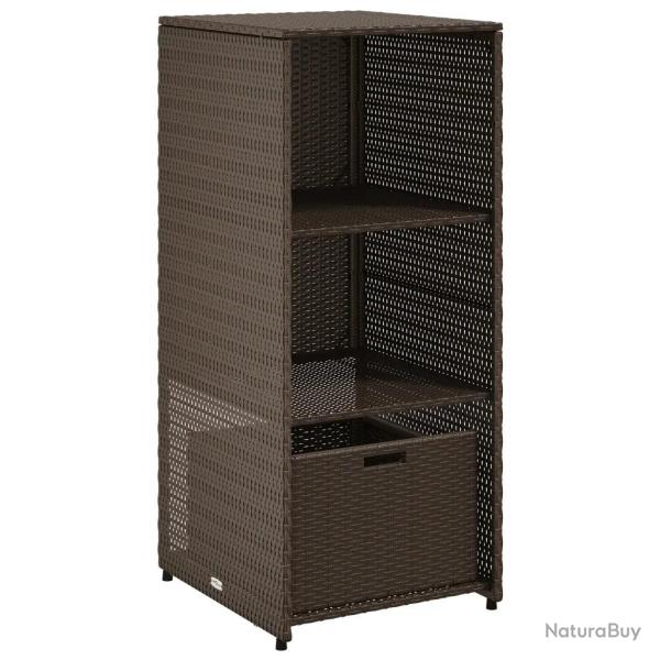 Armoire de rangement jardin 50 x 55 x 115 cm 2 �tag�res usage ext�rieur design moderne en r�sine tr