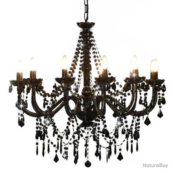 Lustre design extravagant int�rieur 80 x 75 cm 12 ampoules ambiance relaxante en m�tal noir 02_0046