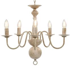 Lustre classique design antique salle &agrave; manger 50 x 45 cm en m&eacute;tal blanc antique 02_0046420
