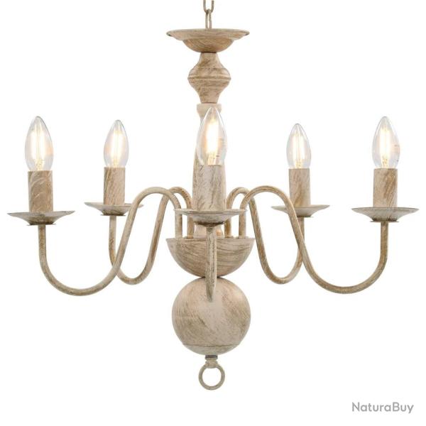 Lustre classique design antique salle � manger 50 x 45 cm en m�tal blanc antique 02_0046420