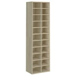 Armoire &agrave; chaussures 54 x 34 x 183 cm avec 22 compartiments design simple int&eacute;rieur en bois d'ing&eacute;n